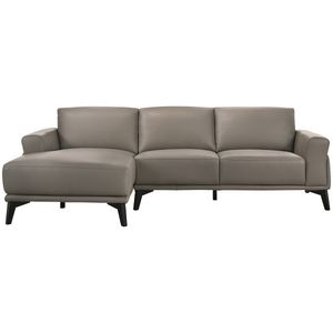 New Classic Furniture Lucca Slate Leather Sofa w/ Chaise