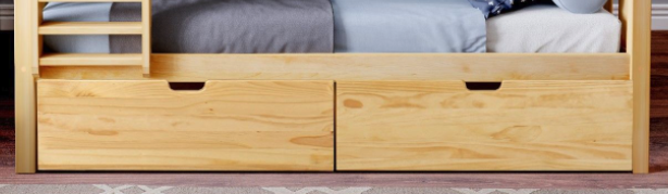 M3 Furniture Natural Under-Bed Storage Drawers