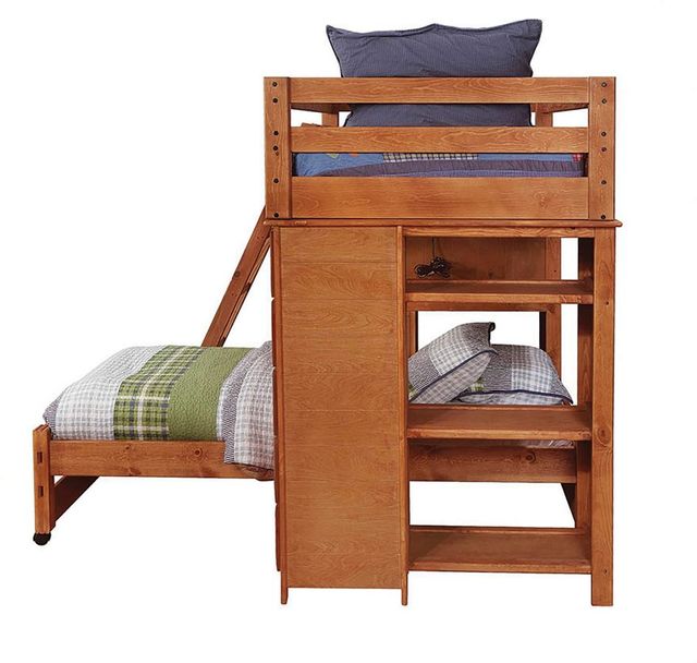 Coaster® Wrangle Hill Amber Wash Youth Twin Over Twin Loft Bed 5