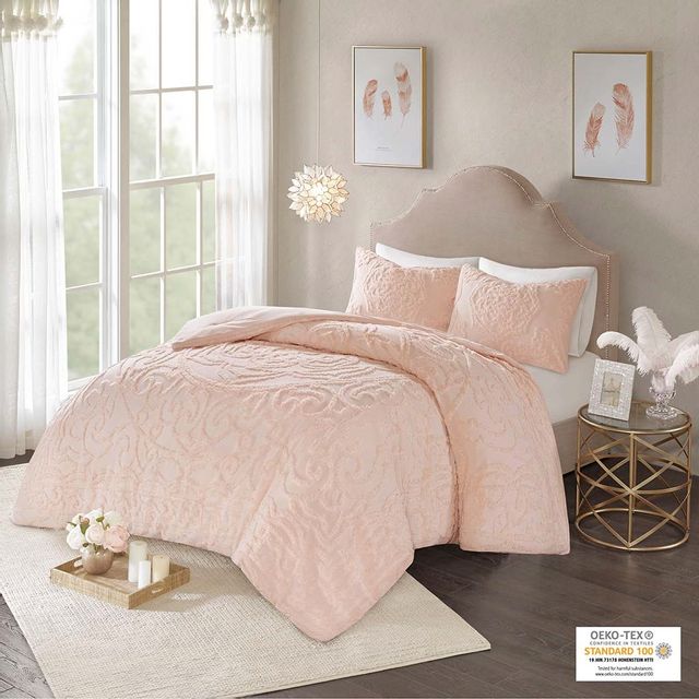 Olliix by Madison Park Blush King/California King Laetitia Tufted ...