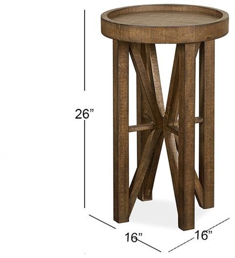 Magnussen Home® Kirkpatrick Weathered Walnut Accent End Table 6