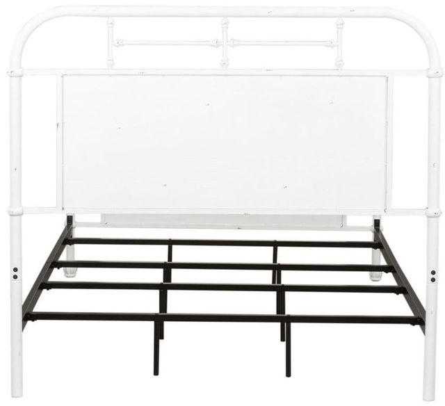 Liberty Furniture Vintage Antique White Queen Metal Bed-1