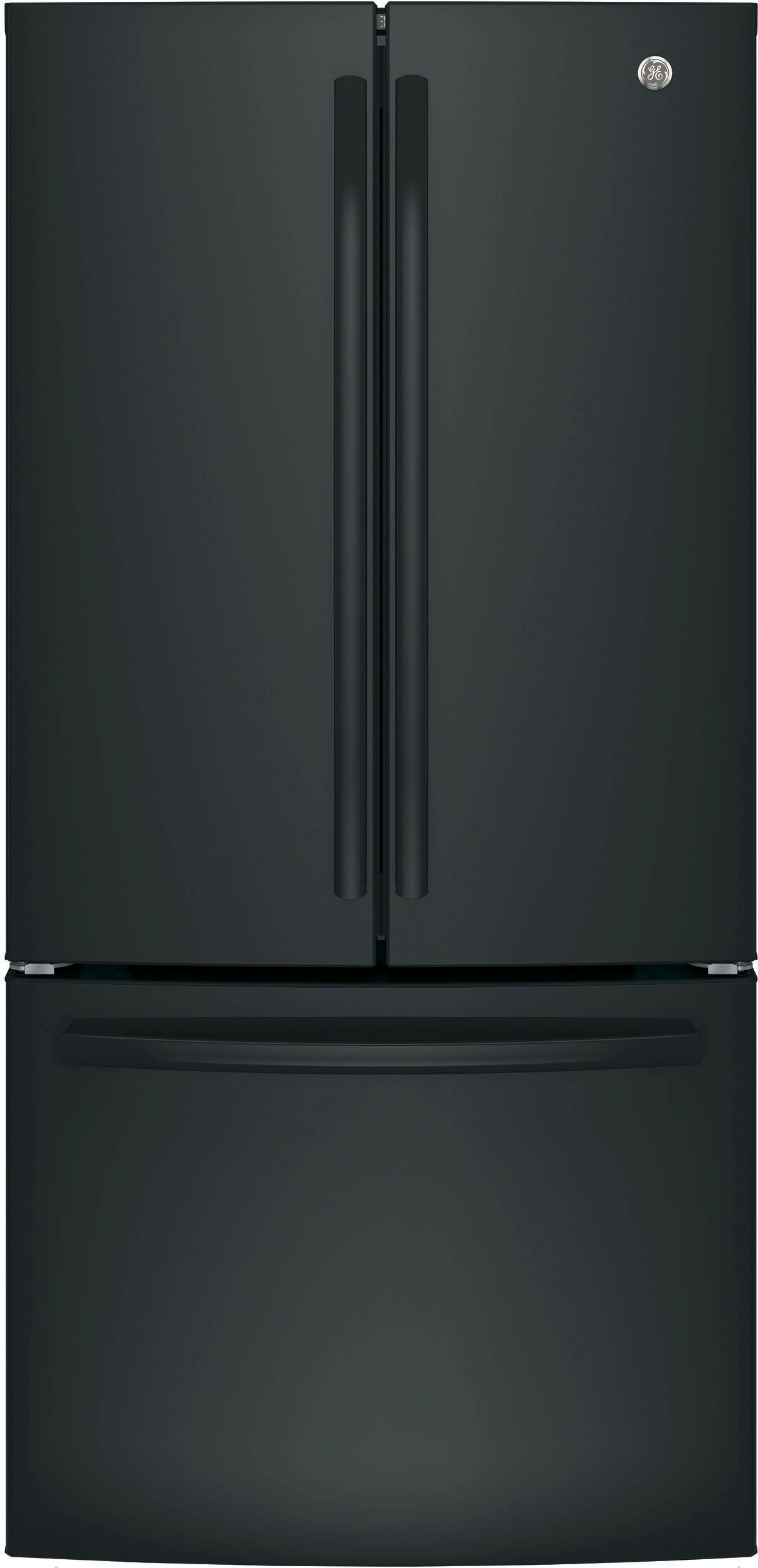 GE® 18.6 Cu. Ft. Counter Depth French Door Refrigerator-Black