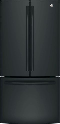 GE® 18.6 Cu. Ft. Black Counter Depth French Door Refrigerator-GWE19JGLBB