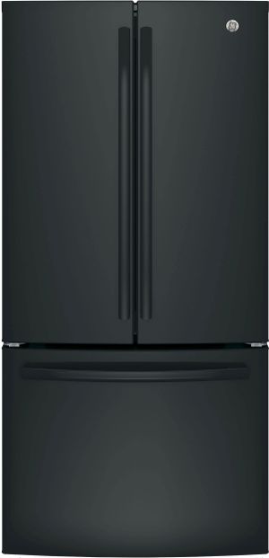 GE® 18.6 Cu. Ft. Black Counter Depth French Door Refrigerator