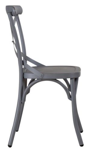 Liberty Furniture Vintage Dark Gray X Back Side Chair 2