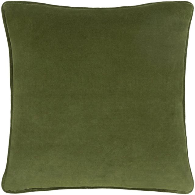 Surya Safflower Grass Green 22"x22" Pillow Shell with Down Insert-2