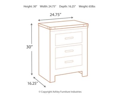 Signature Design by Ashley® Trinell Two Drawer Night Stand-Brown 6