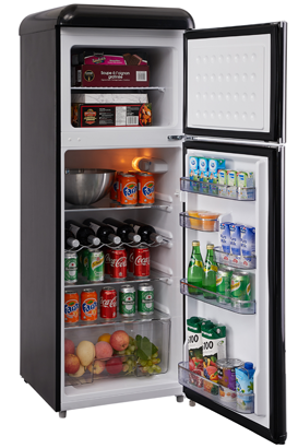 Epic® 7.5 Cu. Ft. Retro Black Top Freezer Refrigerator 1