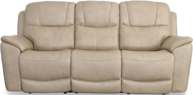 Flexsteel® Crew Pebble Power Reclining Sofa with Power Headrests and Lumbar-1