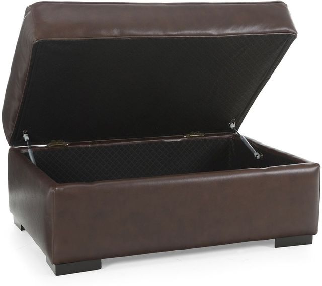 Decor-Rest® Furniture LTD 3900 Brown Leather Storage Ottoman 1