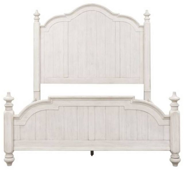 Liberty Farmhouse Reimagined 3-Piece Antique White Queen Poster Bed Set 1