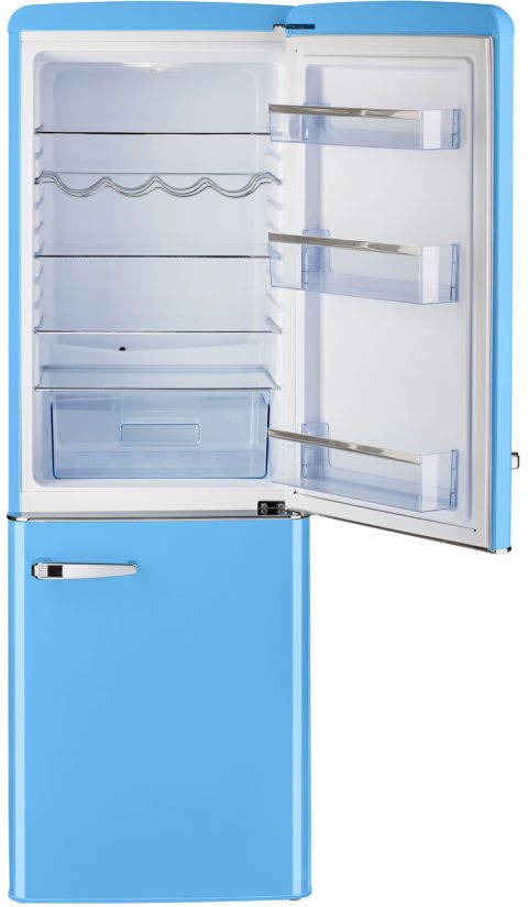 Unique® Appliances Classic Retro 7.0 Cu. Ft. Robin Egg Blue Counter Depth Freestanding Bottom Freezer Refrigerator 1
