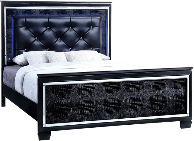 Furniture Of America Bellanova Black Eastern King Panel Bed Cm7979bk Ek Bed Ihome Furniture