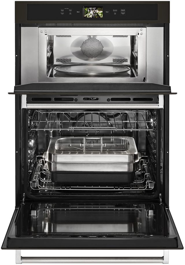 KitchenAid® 30" Black Stainless Steel with PrintShield™ Finish Smart Electric Built In Oven/Micro Combo 2