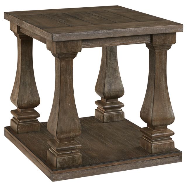 Signature Design by Ashley® Johnelle 2-Piece Weathered Gray End Table Set 1