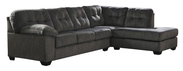 Signature Design by Ashley® Accrington 3-Piece Granite Sectional with Ottoman Set-1