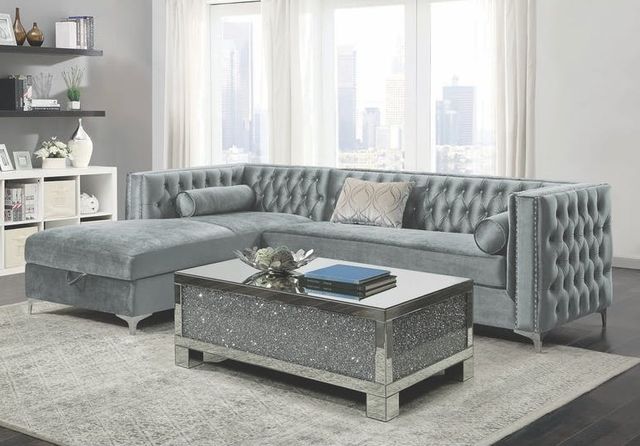 Coaster® Bellaire 2 Piece Silver Sectional Set 5