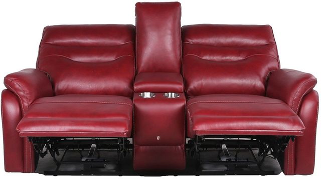 Steve Silver Co.® Fortuna Wine Power Reclining Loveseat with Console-1