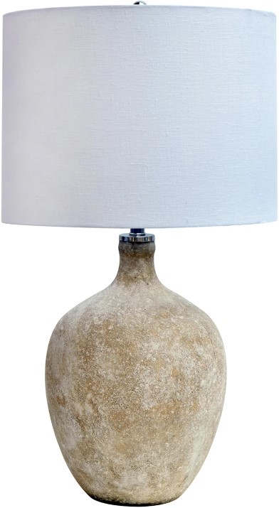 Crestview Collection Gillian Beige/White Table Lamp