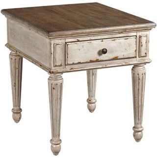 Hammary® Southbury White Drawer End Table