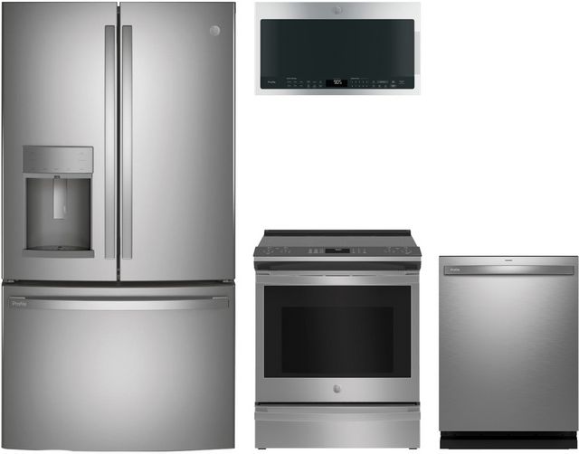 GE Profile™ 4 Piece Stainless Steel Kitchen Package | Altitude ...