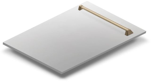 ZLINE Autograph Edition 18" Stainless Steel with Champagne Bronze Handle Dishwasher Panel 0