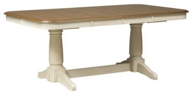 Liberty Springfield Cream/Honey Double Pedestal Table