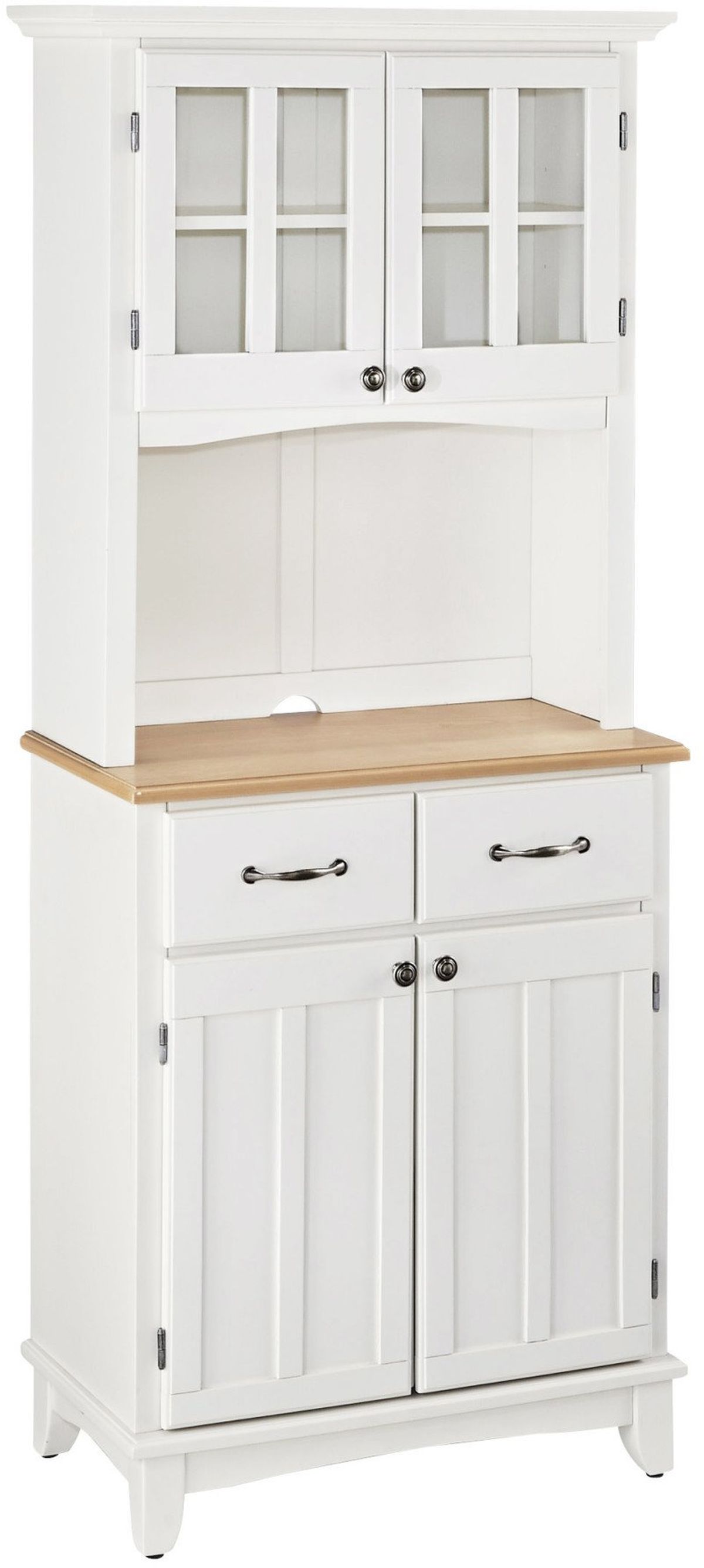 homestyles® Buffet of Buffets Natural Wood/White Server with Hutch| Don ...