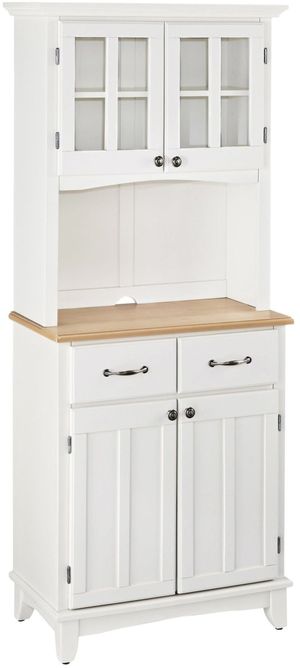 homestyles® Buffet of Buffets Natural Wood/White Server with Hutch