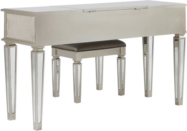 Signature Design by Ashley® Lonnix Silver Vanity and Stool-3