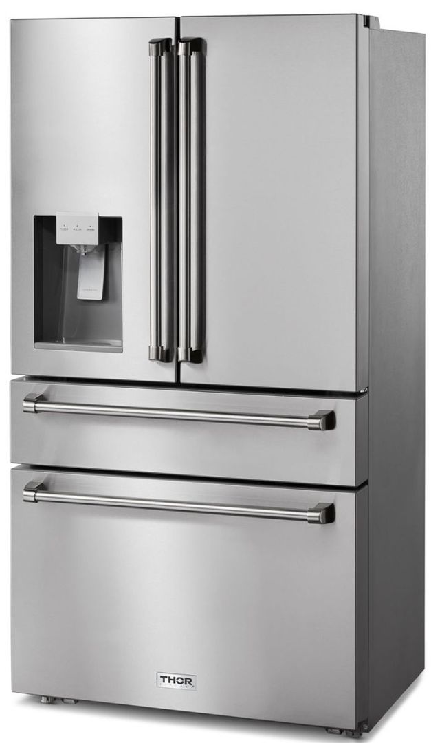 Thor Kitchen® Professional 36" Fingerprint Resistant Stainless Steel Counter Depth French Door Refrigerator -1
