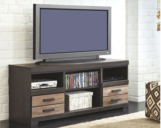 Signature Design by Ashley® Harlinton Warm Gray Large TV Stand 1