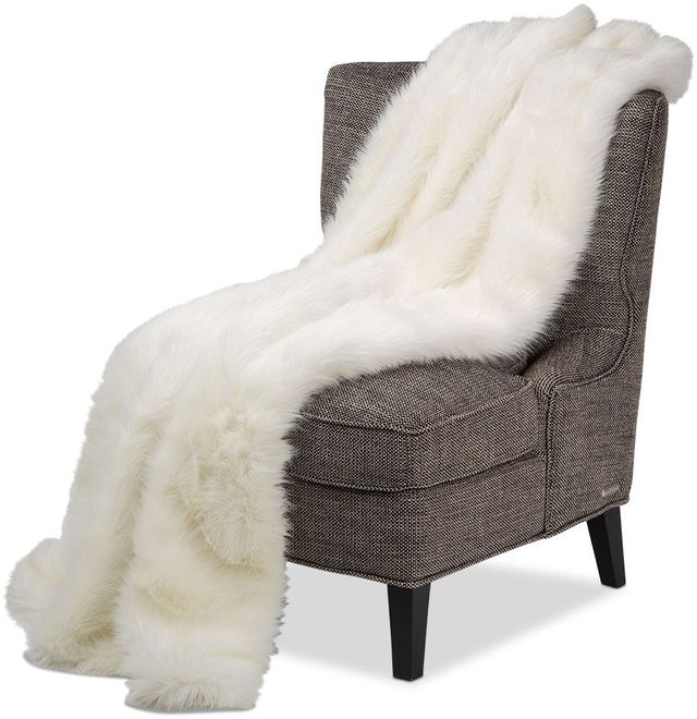 Bethany Ivory Faux-Fur Throw