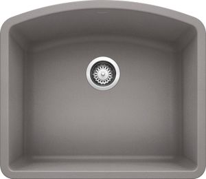 Blanco® Diamond™ Metallic Gray Undermount Single Bowl Kitchen Sink