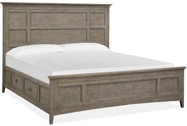 Magnussen® Home Paxton Place Dovetail Grey 3pc Queen Panel Storage Bedroom Group P09106978-2