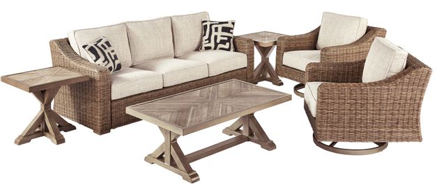 Signature Design by Ashley® Beachcroft Beige Swivel Lounge Chair 6