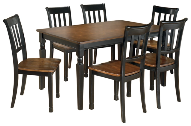Signature Design by Ashley® Owingsville 7-Piece Black/Brown Dining Set