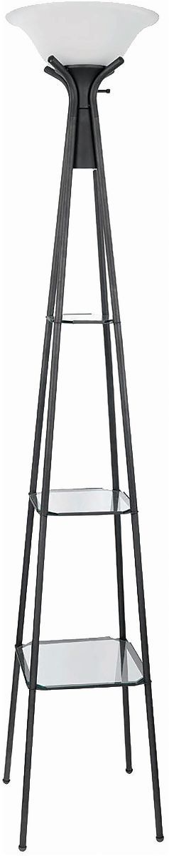Coaster® Gianni Charcoal Black Versatile Shelf Tower Floor Lamp