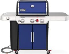 Weber® Grills® Genesis 62" Deep Ocean Blue NG Freestanding Grill with Side Burner