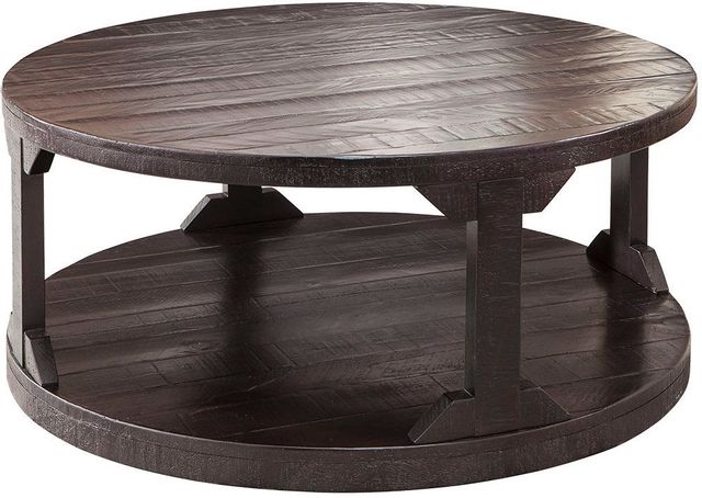 Signature Design by Ashley® Rogness 2-Piece Rustic Brown Living Room Table Set-1