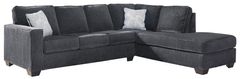Signature Design by Ashley® Altari 2-Piece Slate Full Sleeper Sectional with Chaise
