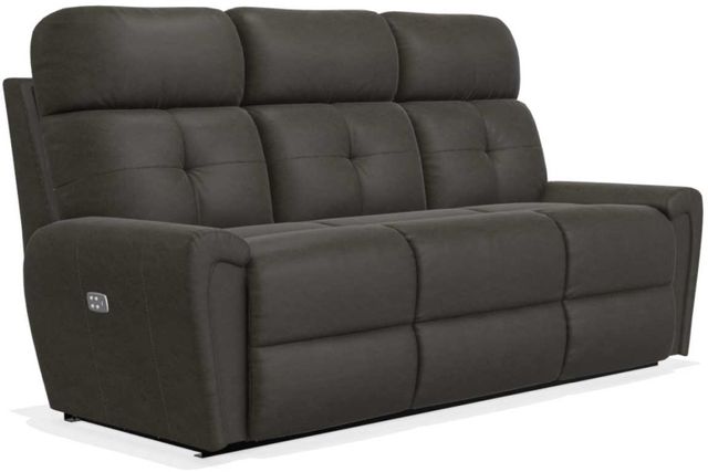 La-Z-Boy® Douglas Charcoal Leather Power Reclining Sofa with Headrest 5