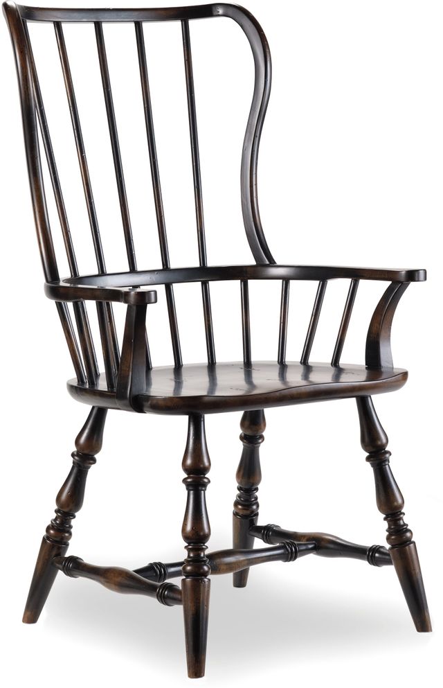 Hooker® Furniture Sanctuary 2-Piece Ebony Spindle Arm Chair Set