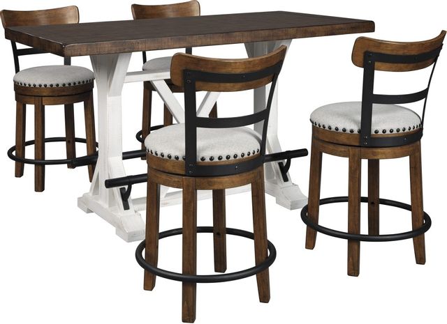 Signature Design by Ashley® Valebeck White/Brown Counter Height Dining Table 5
