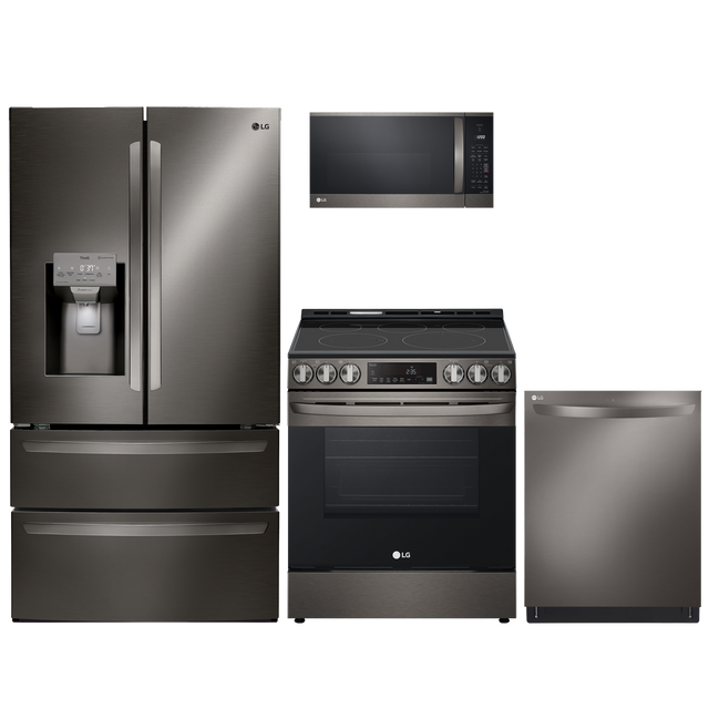LG 4 Piece Black Stainless Steel Kitchen Package