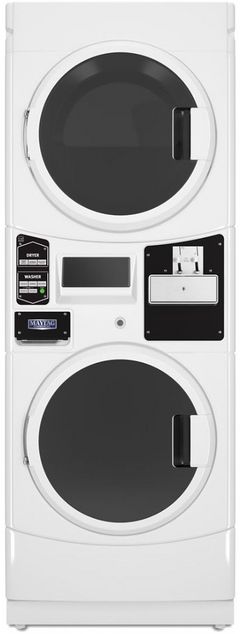 Maytag Commercial®  3.1 Cu. Ft. Washer, 6.7 Cu. Ft. Dryer White Stack Laundry