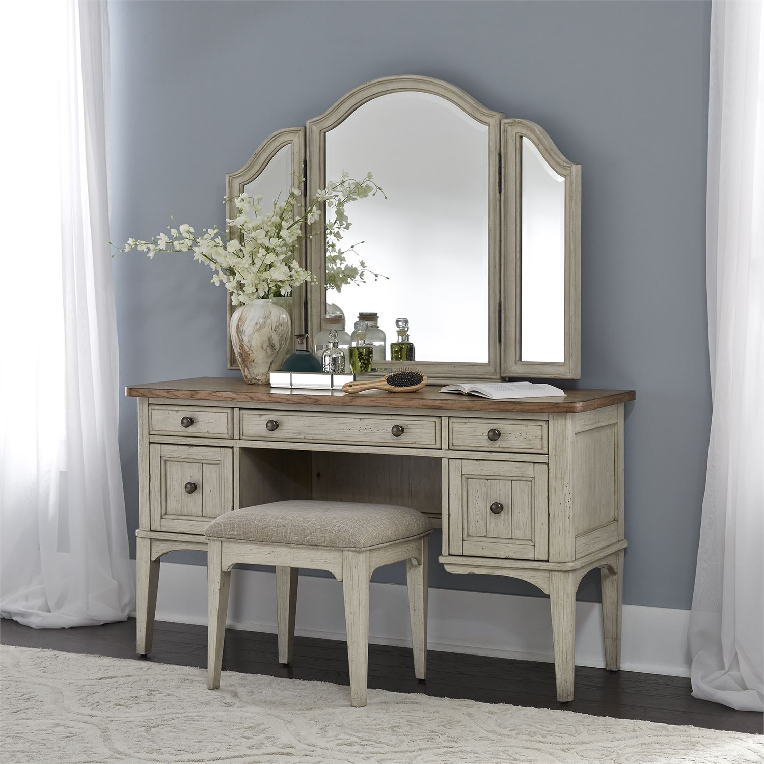 farmhouse vanity desk