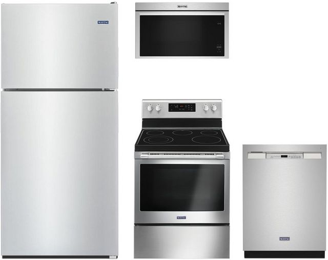 Maytag® 4 Piece Fingerprint Resistant Stainless Steel Kitchen Package