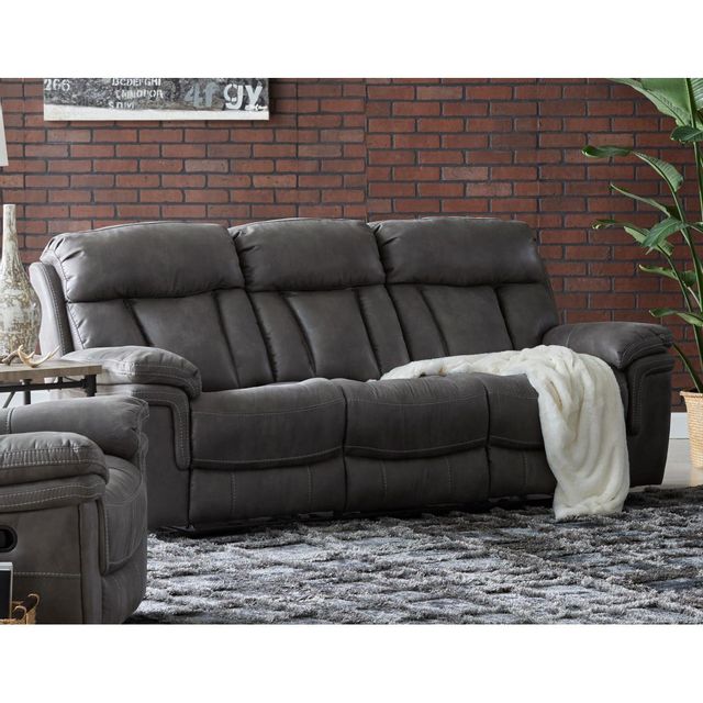 gray reclining couch by Cheers